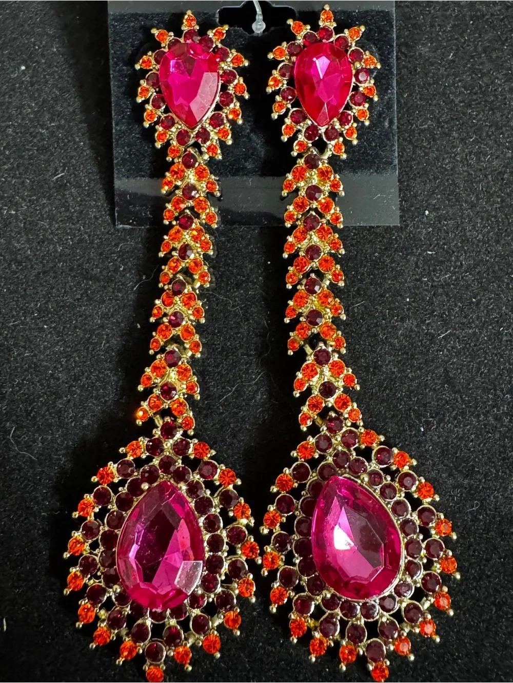 Fashion Earrings Women’s Hot Pink Teardrop Dangle Earrings